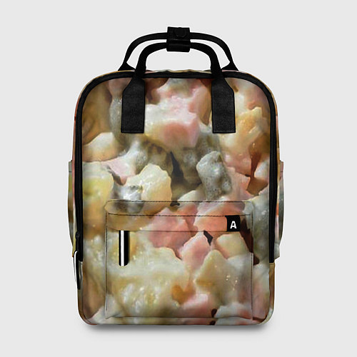 Женский рюкзак Салат оливье / 3D-принт – фото 1