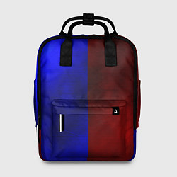 Рюкзак женский Половина синяя, половина красная, цвет: 3D-принт