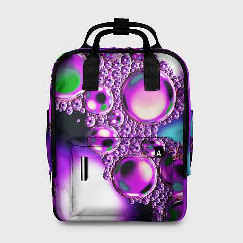 Женский рюкзак Фиолетовые пузыри / 3D-принт – фото 1
