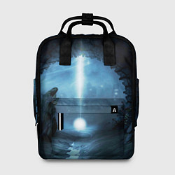 Рюкзак женский Тёмная арка и свет в космосе, цвет: 3D-принт