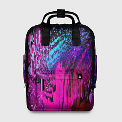 Женский рюкзак Абстрактное множество розовых, фиолетовых и синих