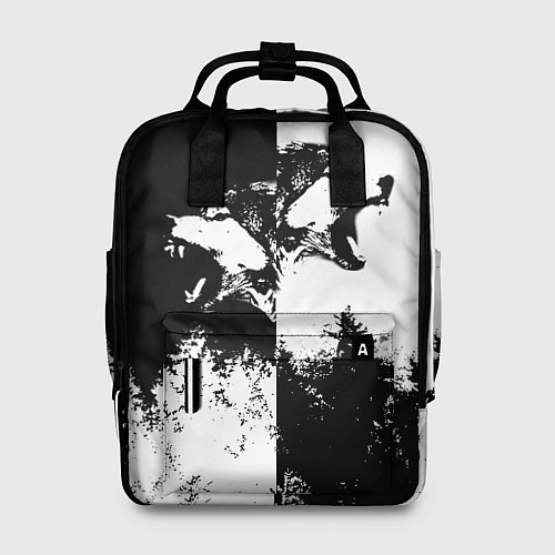 Женский рюкзак Два волка / 3D-принт – фото 1