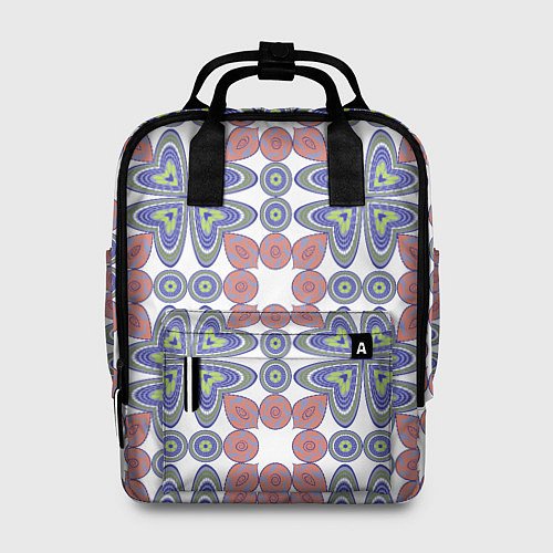 Женский рюкзак Мозаика, абстрактные сердечки / 3D-принт – фото 1