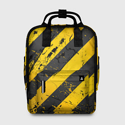 Рюкзак женский WARNING - желто-черные полосы, цвет: 3D-принт