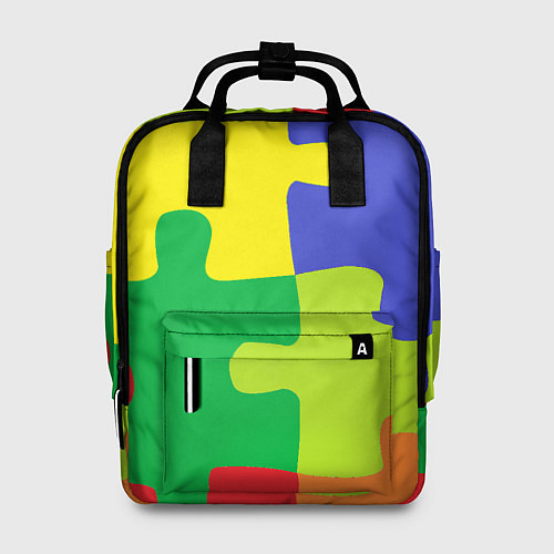 Женский рюкзак Пазлы разноцветные / 3D-принт – фото 1