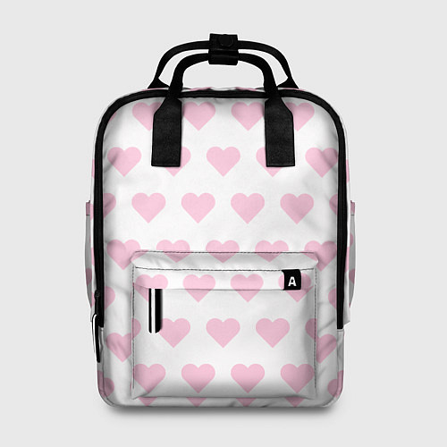 Женский рюкзак Pink hearts / 3D-принт – фото 1