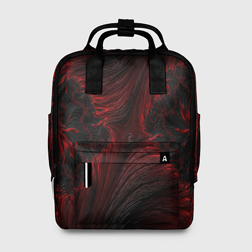Женский рюкзак Красно - черные текстуры / 3D-принт – фото 1