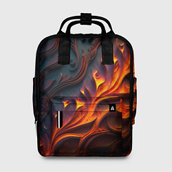 Женский рюкзак Огненный орнамент с языками пламени