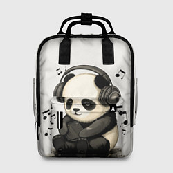 Женский рюкзак Милая панда в наушниках