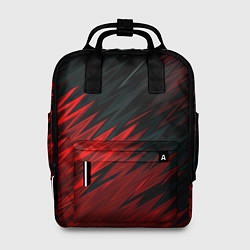 Рюкзак женский Черно-Красная штриховка, цвет: 3D-принт