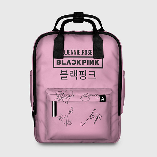 Женский рюкзак Blackpink лого и подписи / 3D-принт – фото 1