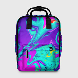 Рюкзак женский Неоновые краски разводы, цвет: 3D-принт
