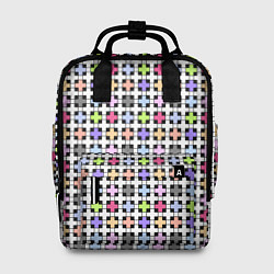 Рюкзак женский Разноцветный геометрический рисунок, цвет: 3D-принт