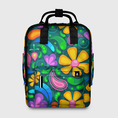 Женский рюкзак Мандала на энергию - цветы / 3D-принт – фото 1