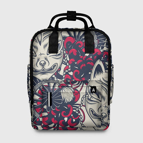 Женский рюкзак Восточные маски / 3D-принт – фото 1