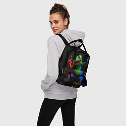 Рюкзак женский Лягушонок Пепе в граффити, цвет: 3D-принт — фото 2