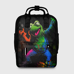 Рюкзак женский Лягушонок Пепе в граффити, цвет: 3D-принт