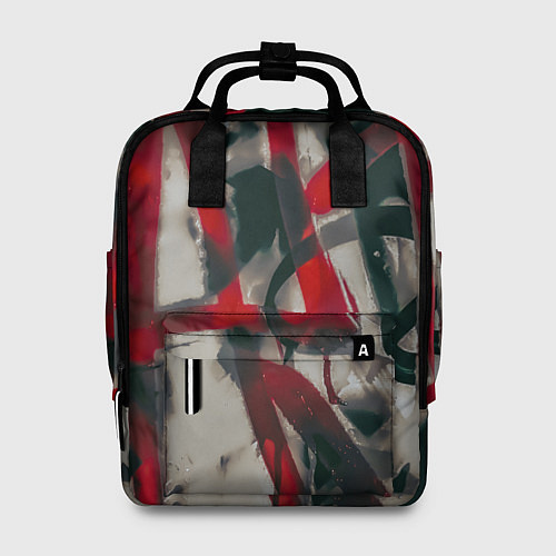 Женский рюкзак Красное граффити / 3D-принт – фото 1