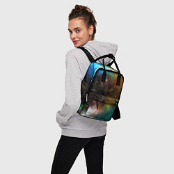 Рюкзак женский Бескрайний космос - неон, цвет: 3D-принт — фото 2