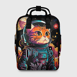 Рюкзак женский Милый котик из космоса, цвет: 3D-принт