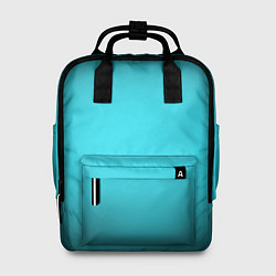 Рюкзак женский Кислотный голубой с градиентом, цвет: 3D-принт