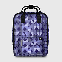 Рюкзак женский Фиолетовая геометрия Ретро паттерн, цвет: 3D-принт
