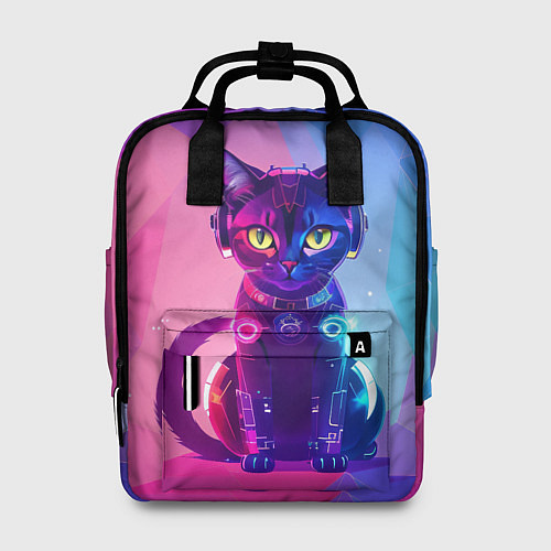 Женский рюкзак Кибер кошка / 3D-принт – фото 1