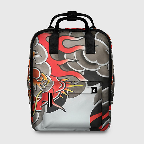 Женский рюкзак Иредзуми: дракон в дыму / 3D-принт – фото 1
