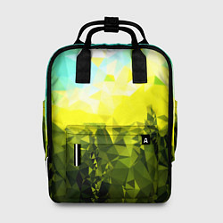 Рюкзак женский Green abstract colors, цвет: 3D-принт