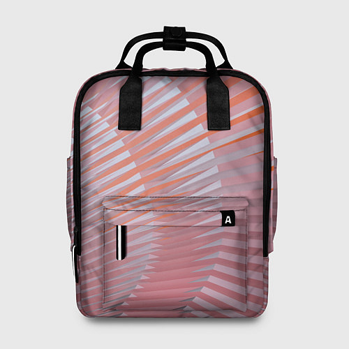Женский рюкзак Абстрактные розовые волнообразные линии / 3D-принт – фото 1