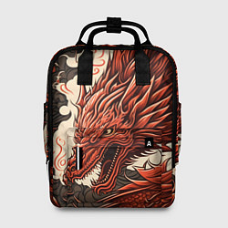 Женский рюкзак Японский краcный дракон