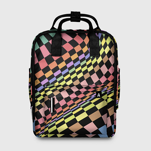 Женский рюкзак Colorful avant-garde chess pattern - fashion / 3D-принт – фото 1
