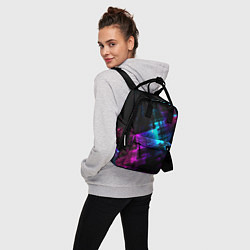 Рюкзак женский Неоновый киберпанк, цвет: 3D-принт — фото 2