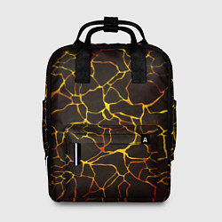 Рюкзак женский Растресканная поверхность магмы, цвет: 3D-принт