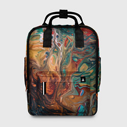 Рюкзак женский Разводы краски: арт нейросети, цвет: 3D-принт