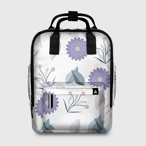 Женский рюкзак Листья и цветок / 3D-принт – фото 1