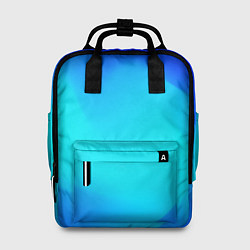 Рюкзак женский Градиент синий, цвет: 3D-принт