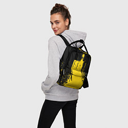 Рюкзак женский Фонтан бурлящей желтой краски, цвет: 3D-принт — фото 2