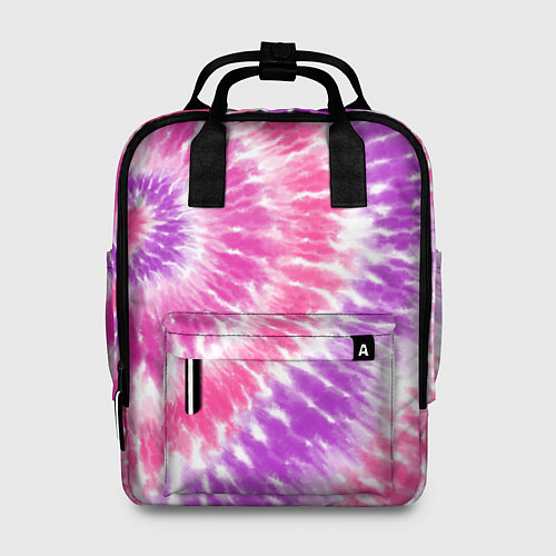 Женский рюкзак Тай-дай розовый с фиолетовым / 3D-принт – фото 1