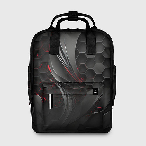 Женский рюкзак Черные абстрактные плиты / 3D-принт – фото 1