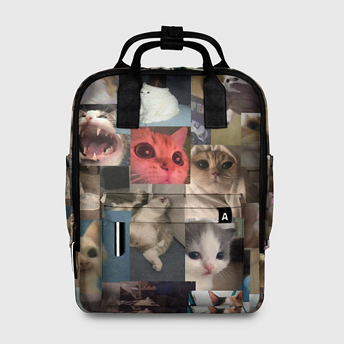 Женский рюкзак Мемные котики / 3D-принт – фото 1