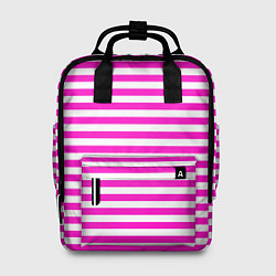 Рюкзак женский Ярко-розовые полосы, цвет: 3D-принт