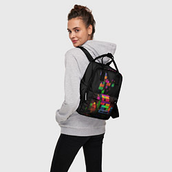 Рюкзак женский Яркий тетрис, цвет: 3D-принт — фото 2