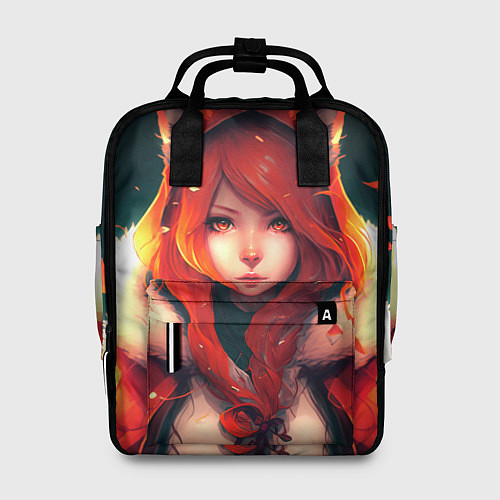 Женский рюкзак Рыжая девушка-лиса / 3D-принт – фото 1