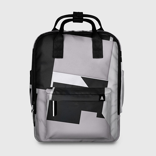 Женский рюкзак Белые и чёрные кубы в геометрии / 3D-принт – фото 1