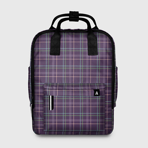Женский рюкзак Джентльмены Шотландка темно-фиолетовая / 3D-принт – фото 1