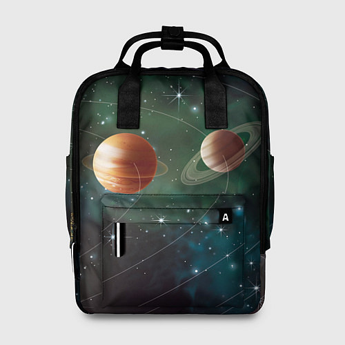 Женский рюкзак Планетная система / 3D-принт – фото 1