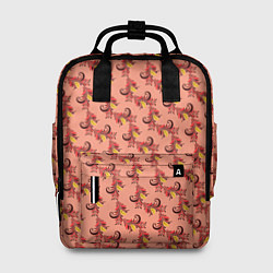 Рюкзак женский Декоративный растительный орнамент, цвет: 3D-принт
