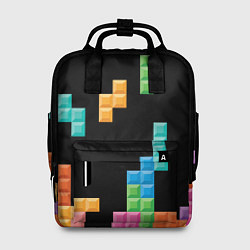 Рюкзак женский Тетрис падающие блоки, цвет: 3D-принт