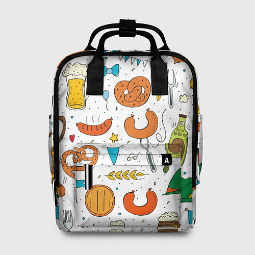 Женский рюкзак Октоберфест - цветной дудл / 3D-принт – фото 1
